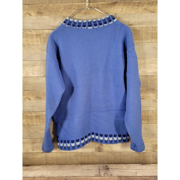 VTG Imported P&M Distributors Sweden 100% Wool Blue Size pics for measurements - Picture 2 of 6